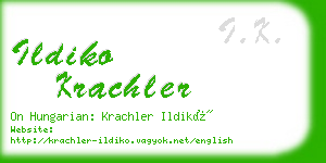 ildiko krachler business card